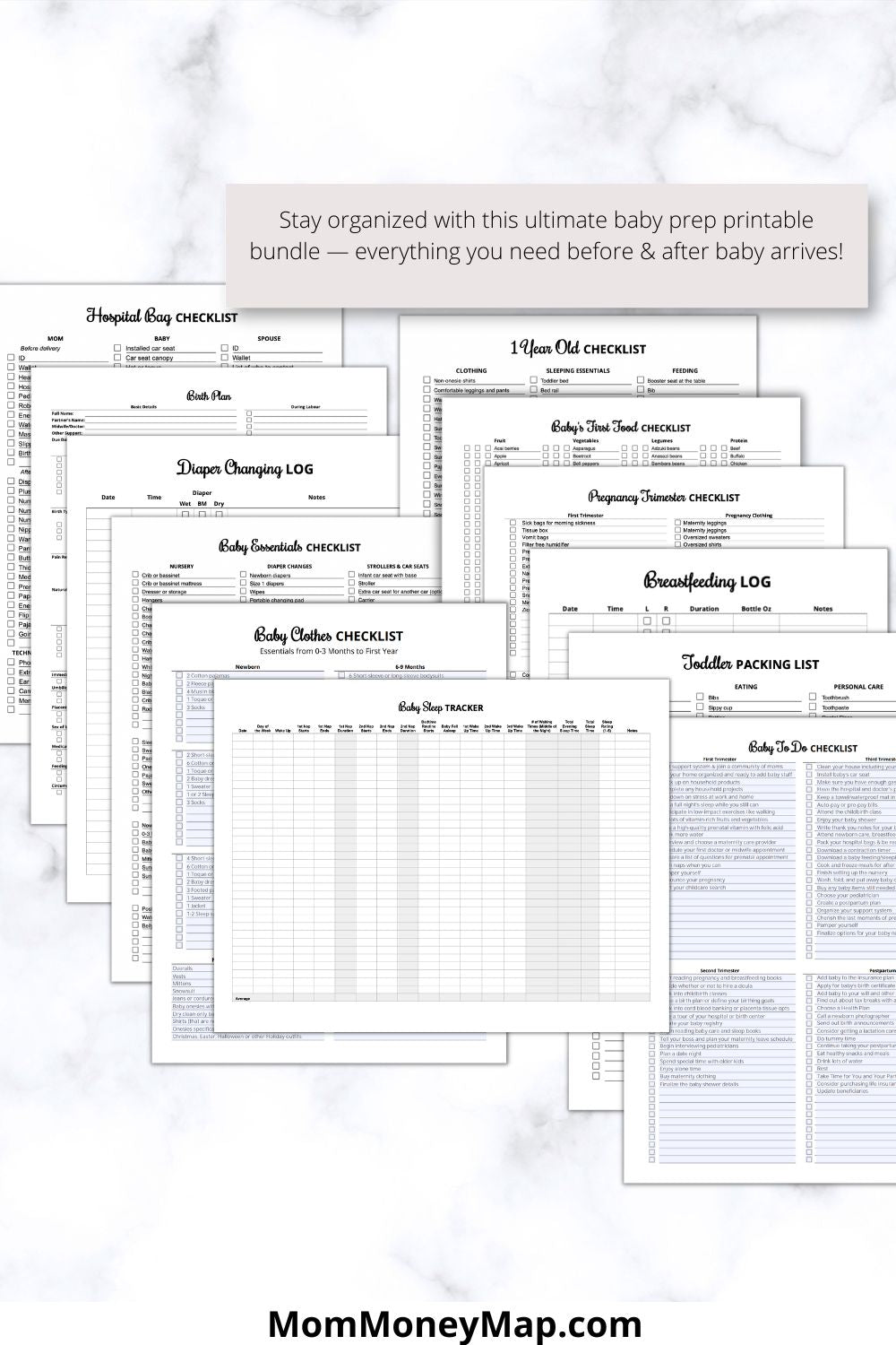 Baby Planner Printables PDF Bundle