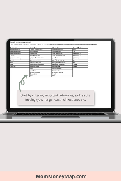 Ultimate Baby Feeding Tracker with Summaries Google Sheets Spreadsheet