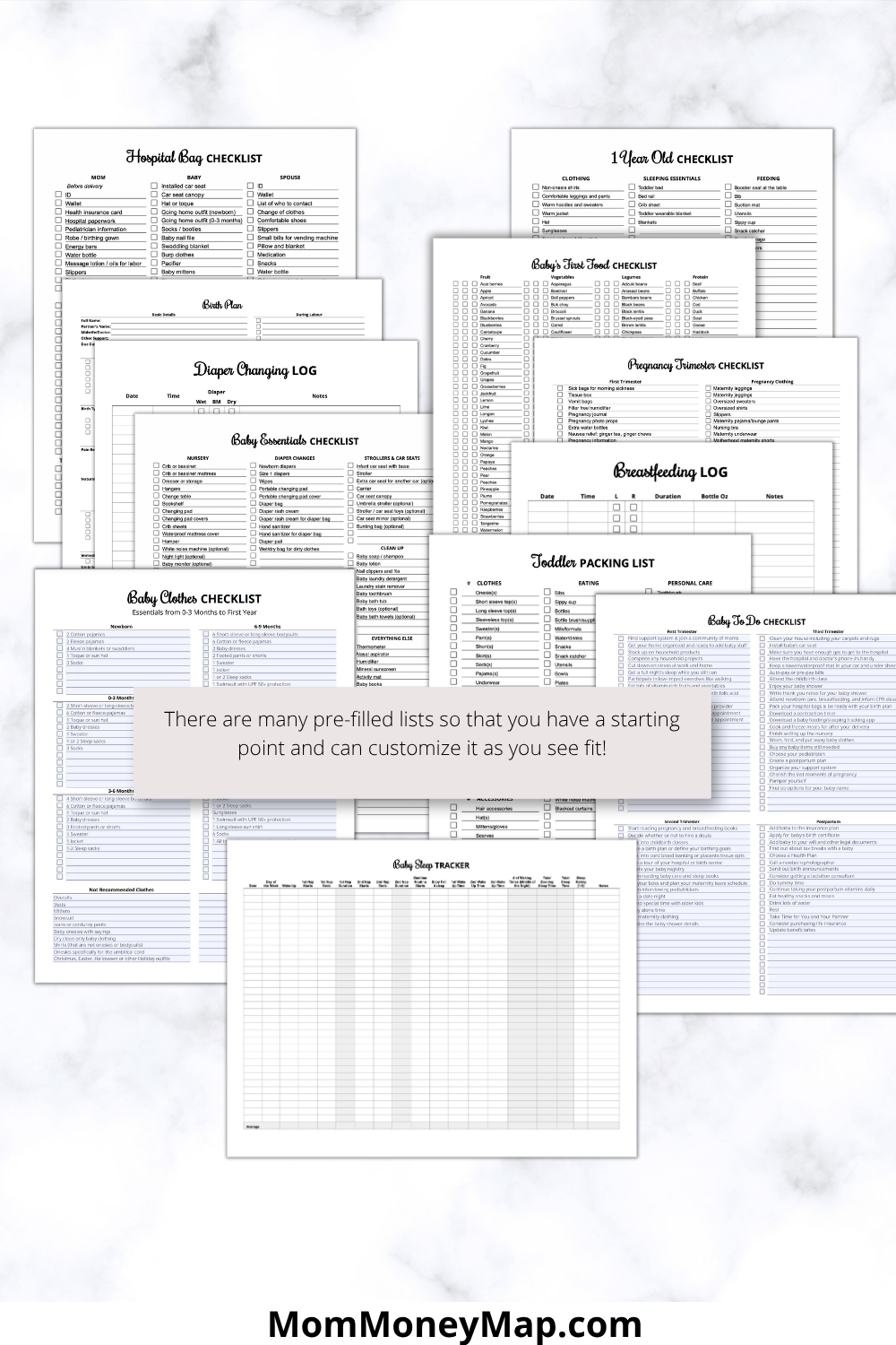 Baby Planner Printables PDF Bundle