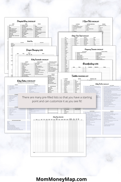 Baby Planner Printables PDF Bundle