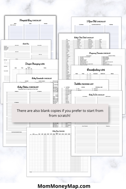 Baby Planner Printables PDF Bundle