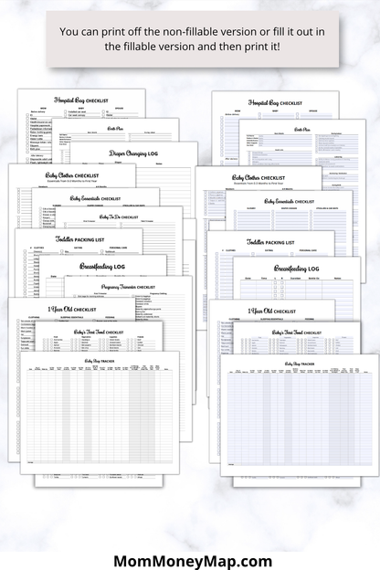 Baby Planner Printables PDF Bundle