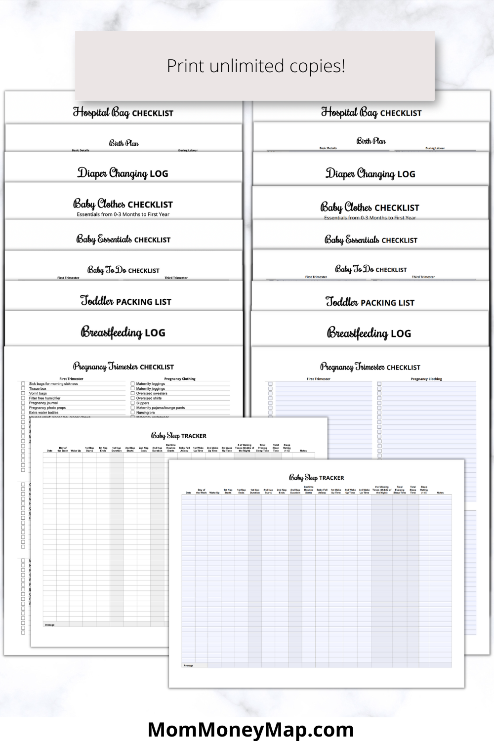 Baby Planner Printables PDF Bundle