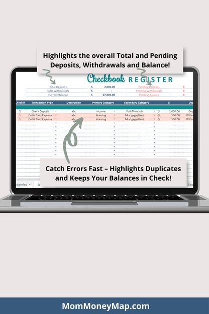 Checkbook Budget Google Sheets Spreadsheet Bundle