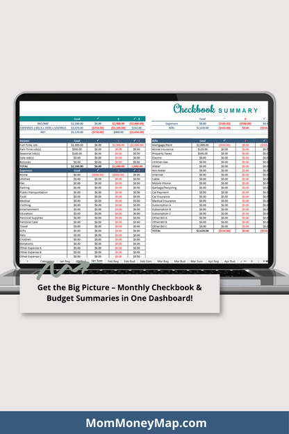 Checkbook Budget Google Sheets Spreadsheet Bundle