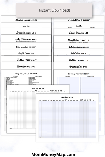 Baby Planner Printables PDF Bundle
