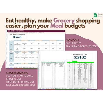 Weekly Meal Planning Template Google Sheets