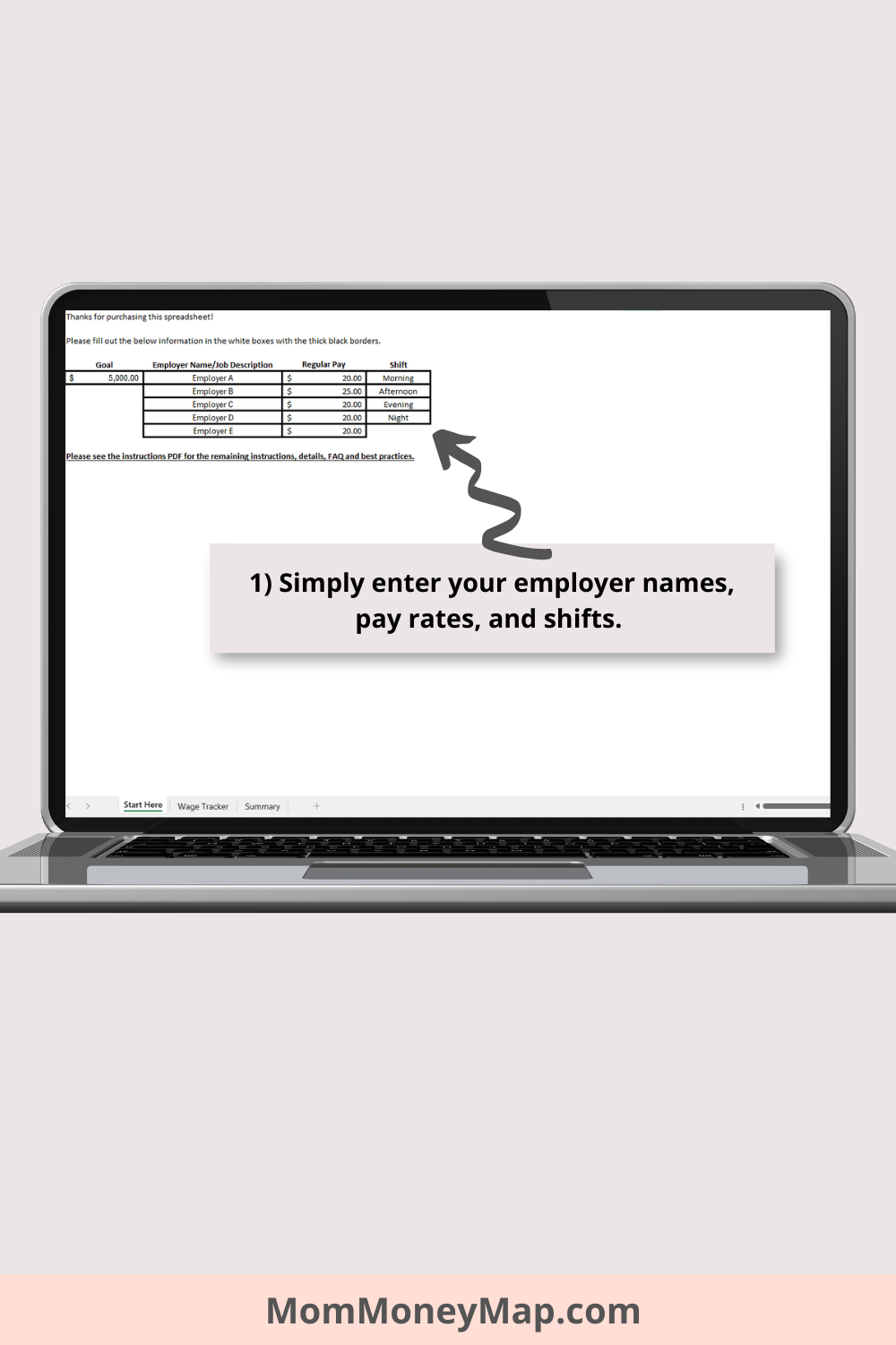 Wage Tracker Excel Spreadsheet