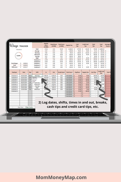 Wage Tracker Excel Spreadsheet