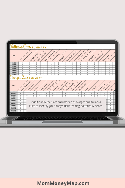 Ultimate Baby Feeding Tracker with Summaries Google Sheets Spreadsheet