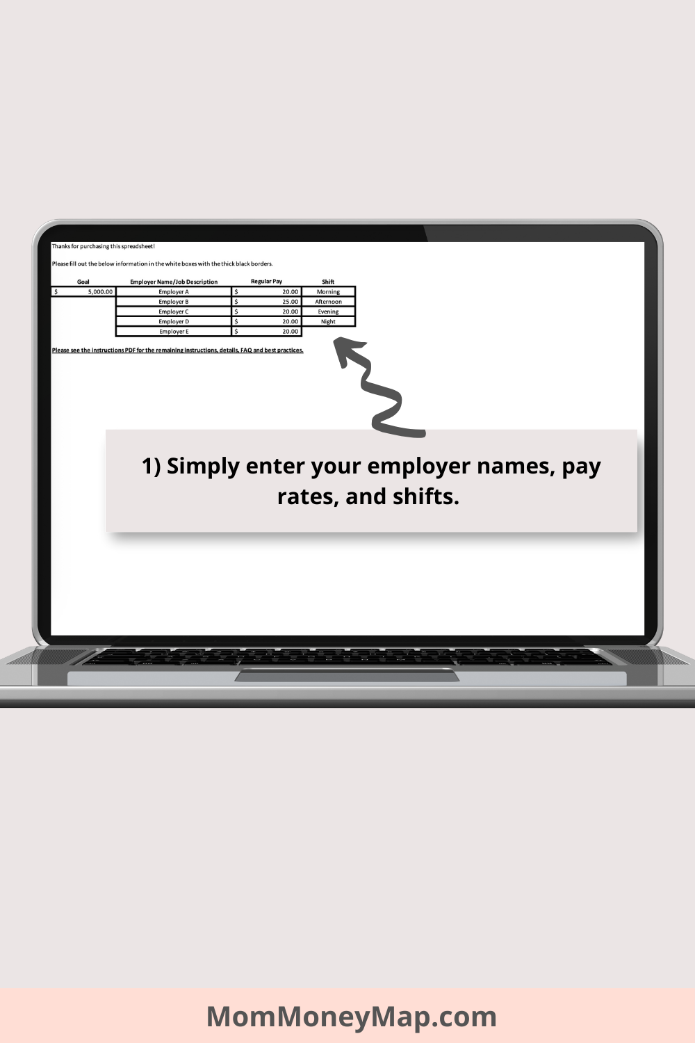 Simple Wage Tracker Excel Spreadsheet