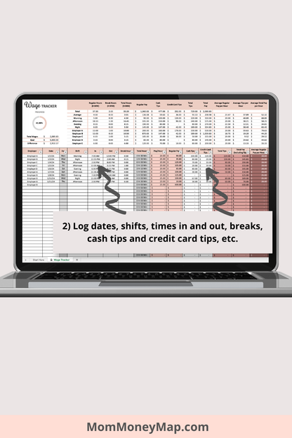 Simple Wage Tracker Excel Spreadsheet