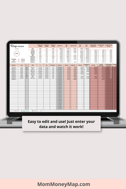 Wage Tracker Excel Spreadsheet